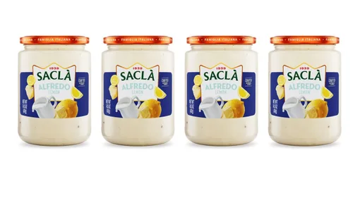 Miniatura 3 de SACLA Alfredo - Salsa de pasta con pesto de albahaca Salsa cremosa italiana para pasta blanca con queso y albahaca Tarro de vidrio de 14.5 onzas