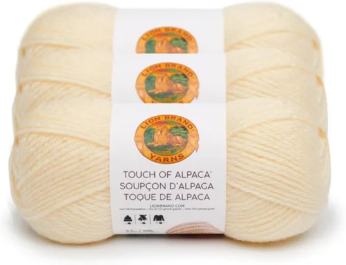 Miniatura 10 de Lion Brand Yarn (1 madeja) Hilo Touch of Alpaca, Carmesí