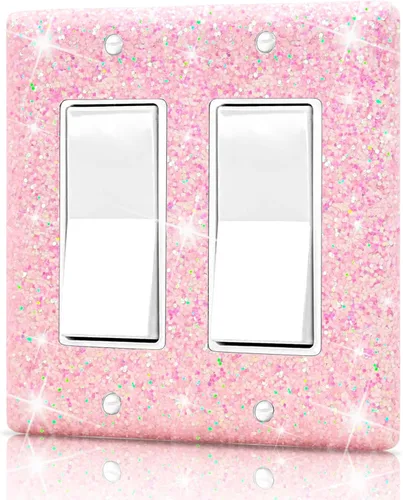 Miniatura 19 de Cubierta de placa de pared para interruptor de luz, tamaño estándar 11.43 cm x 7.01 cm, Dengduoduo Cubierta decorativa de placa de pared plateada
