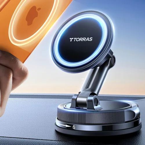Miniatura 8 de TORRAS 2026 Vacuum para Montura de Coche Magsafe【98+LBS de Sujeción Más Fuerte y Imán Ultra】Soporte Magnético para Teléfono para Tu Coche, Montura