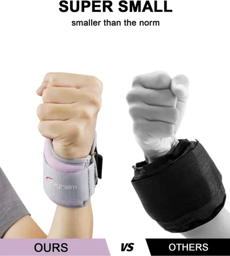 Miniatura 3 de Fragraim - Pesas para muñeca para mujeres y hombres con asas para el pulgar, 1 libra*2, 1.5 libras*2, 2 libras*2, 2.5 libras*2, 3 libras*2, juego