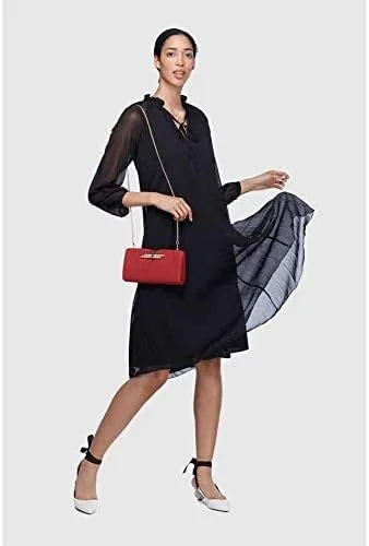 Miniatura 7 de LaBante London - Bolso vegano rojo para mujer, bolso de noche, bolso de mano, bolso de noche, bolso de noche, bolso pequeño para mujer, Rojo