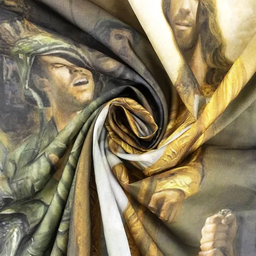 Miniatura 6 de LB Tapiz de Navidad de Jesucristo, escena predicada por Jesús, tapiz de acuarela 3D, manta de pared, decoración de pared, tapiz cristiano