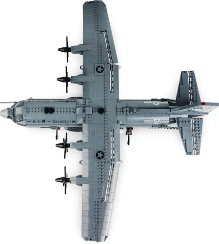 Miniatura 3 de General Jim's Conjunto de Bloques de Construcción AC-130 Hercules Gunship – 1,713 Piezas – Conjunto Detallado de Ladrillos Modelo de Aeronave