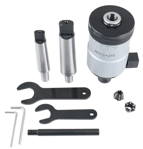 Miniatura 6 de Accusize Industrial Tools Cabezal de roscado autoinvertido M5-M12 de 4-1/2 pulgadas, NPT de 1/8 pulgadas, cono Jt6 Jacobs, 2600-4012