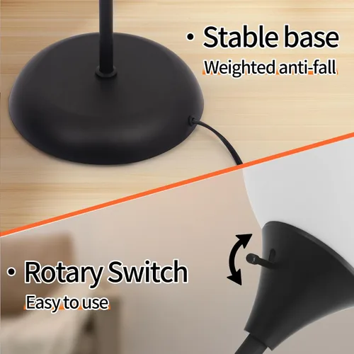 Miniatura 4 de Lámparas de pie para sala de estar con control remoto, brillo continuo ajustable y temperatura de color de 2700 K-6500 K, lámpara de pie ajustable