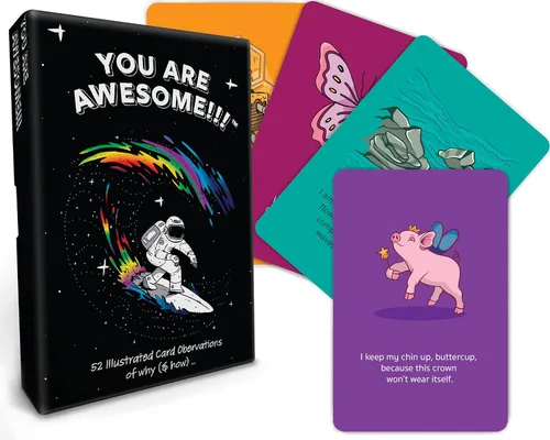 ¡Eres increíble! Volumen 1 divertidas tarjetas de afirmación positiva ilustradas. 52 mensajes inspiradores y motivacionales diarios con