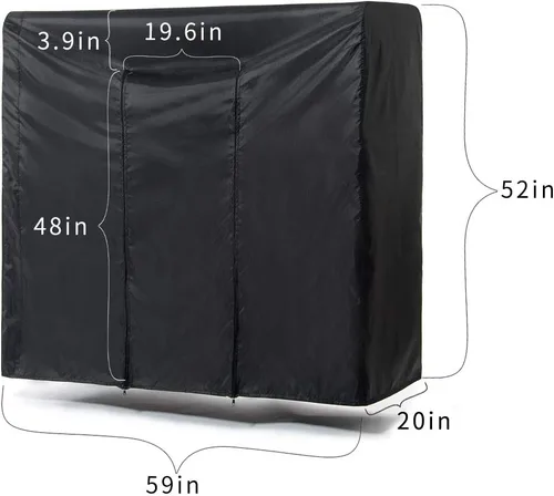 Miniatura 2 de Funda para perchero de 59 pulgadas para almacenamiento, resistente al polvo, impermeable, con 2 cremalleras fuertes completas, funda para armario