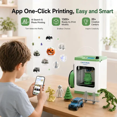 Miniatura 4 de Entina TINA2S Impresoras 3D con impresión WiFi en la nube, totalmente montadas con nivelación automática, enorme biblioteca, mini impresora 3D