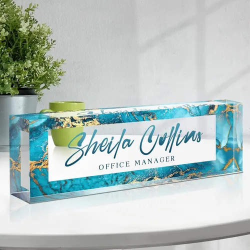 Miniatura 37 de Placa de nombre personalizada para escritorio, regalos de agradecimiento para empleados, placa de nombre de escritorio acrílica personalizada