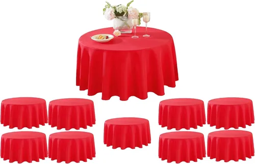 Miniatura 87 de Paquete de 5 Manteles Cuadrados 60 x 60 Pulgadas de Carbón, Mantel de Poliéster Lavable para Uso en Hogar, Fiesta, Boda o Restaurante.