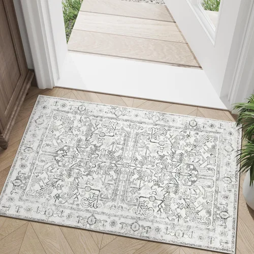 Miniatura 117 de jinchan Lima - Alfombra de pasillo lavable de 2 x 6 pies, antideslizante, de pelo corto, suave, ultrafina, alfombra envejecida para casa de campo