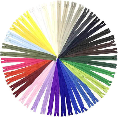 Miniatura 11 de Cremalleras, DOITEM 72 piezas de cremalleras para coser de 8 pulgadas, 12 pulgadas, 16 pulgadas, multicolor, cremallera de bobina de nailon para 20