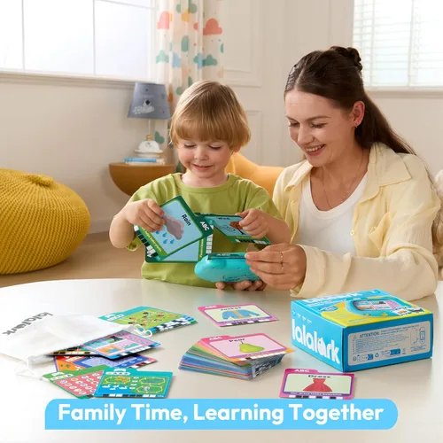 Miniatura 7 de Tarjetas parlantes educativas lalalark para niños de 3, 4, 5 años, juguetes de aprendizaje para niños con 136 palabras visuales y 64 juegos, juguete