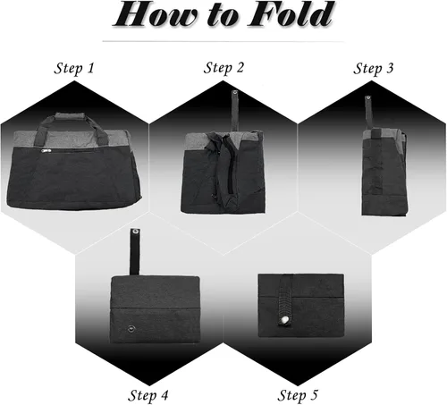 Miniatura 5 de Bolsas de gimnasio para mujeres y hombres con compartimento para zapatos y artículos húmedos, bolsa de lona plegable de 40 L, bolsa de lona ligera