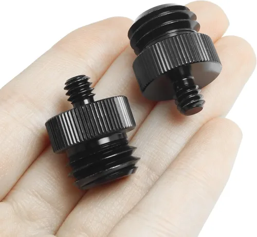 Miniatura 3 de Adaptador de tornillo de trípode roscado macho de 1/4 pulgadas a macho de 5/8 pulgadas LUORNG 2 piezas 1/4 a 5/8-11 convertidor de rosca de montaje