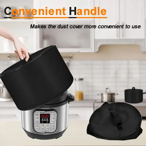 Miniatura 5 de Cubierta eléctrica para olla a presión Instant Pot Duo 7 en 1 Mini 3 cuartos de galón, impermeable, a prueba de polvo, nailon negro
