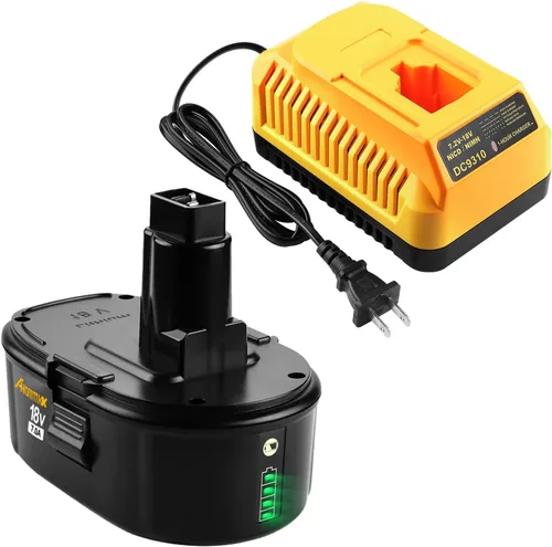 7.0Ah 18V Battery Replacement for Dewalt 18V XRP Battery DC9096 DC9098 DC9099 and DC9310 Charger for Dewalt 7.2V-18V Battery NI-CD NI-MH DC9091