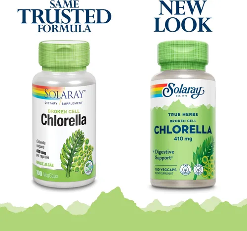 Miniatura 3 de SOLARAY Broken Cell Chlorella 410 mg Superalimento rico en nutrientes con proteínas de origen natural, vitaminas, minerales, clorofila Sin OMG