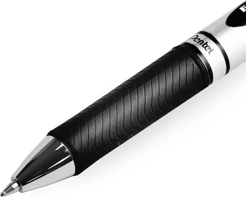 Miniatura 4 de Pentel EnerGel XM BL77 - Bolígrafo retráctil de tinta de gel líquido, 0.028 in, 54% reciclado, tinta negra, paquete de 12 en embalaje de regalo