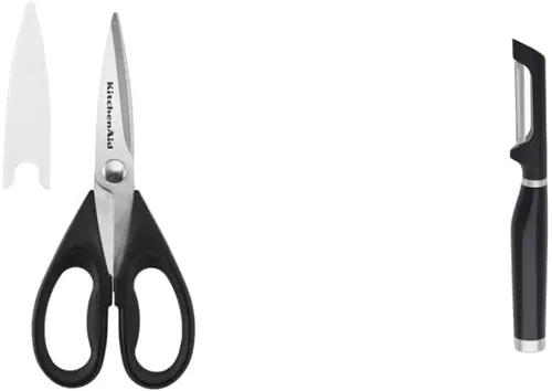 KitchenAid Tijeras multiusos con funda protectora, talla única, color negro y - KE112OHOBA KitchenAid Classic Euro Peeler, talla única, negro 2