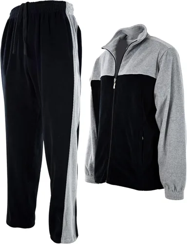 Miniatura 2 de ChoiceApparel Chándal de terciopelo para hombre con bolsillos con cremallera