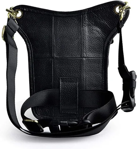 Miniatura 3 de Riñonera de cuero para hombres y mujeres, bolsa de protección multiusos, para motocicleta, deportes al aire libre, ciclismo, equitación, senderismo