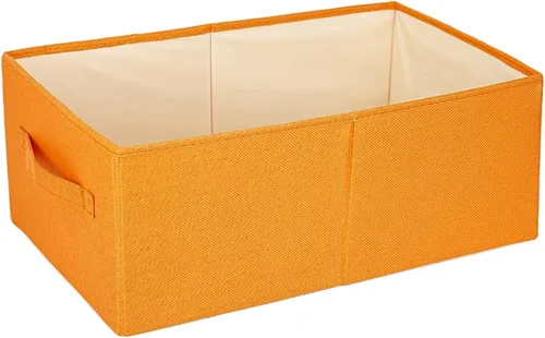 Miniatura 10 de ALYER Organizador de almacenamiento plegable de tela con asas, contenedor para dormitorio, oficina, armario, bebés, guardería, juguetes, libros