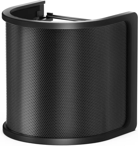 Miniatura 7 de IXTECH Filtro pop de micrófono, pantalla pop de micrófono con malla de metal y filtro de espuma, cubierta de parabrisas de micrófono de mano Escudo