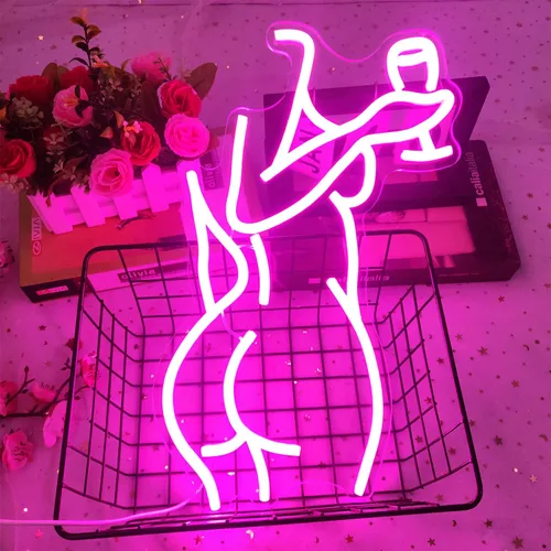 Miniatura 3 de Letrero de Neón de Dama de Espalda Letrero LED Regulable de Dama Letrero de Neón de Mujer Luz de Neón Letreros de Neón de Dama Sexy para Dormitorio