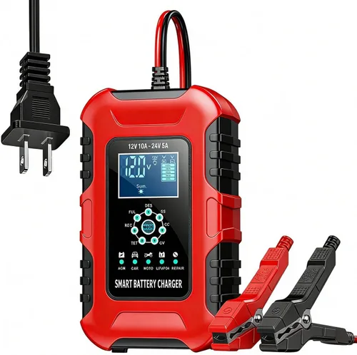 Miniatura 9 de Cargador de batería de automóvil, cargador y mantenedor de goteo de 12 V y 6 amperios, cargador de batería completamente automático inteligente