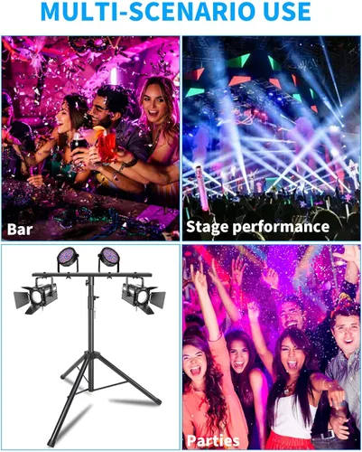 Miniatura 7 de DJ Lights Stand 41-95 Inch, Heavy Duty DJ Stand 1 Pack, Portable Par Can Tripod Stage Light Stand Adjustable Height, DJ Lighting T Bar Suitable for