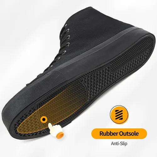 Miniatura 46 de ZGR Tenis de lona para hombre, con cordones, clásicos, casuales, para caminar