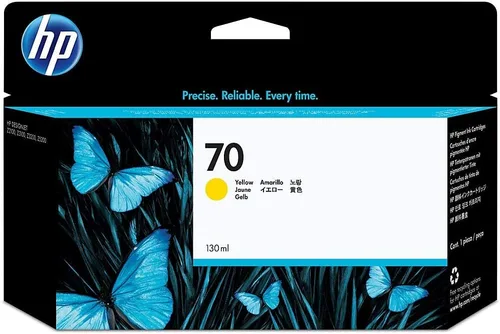Miniatura 2 de HP Cartucho de tinta original 70 amarillo de 4.4 fl oz (C9454A) para impresoras DesignJet Z5400, Z5200, Z3200, Z3100 y Z2100 de gran formato