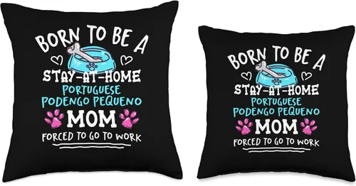 Miniatura 3 de Born To Be A Portuguese Podengo Pequeno Mom Funny Throw Pillow