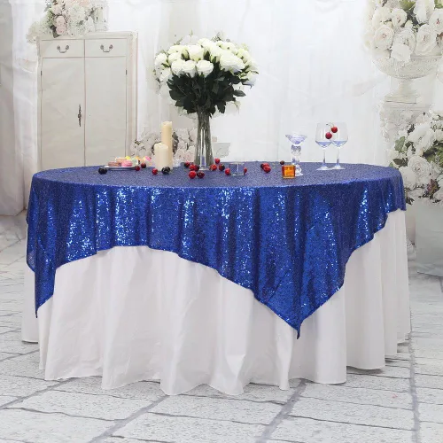 Miniatura 165 de PartyDelight Mantel de lentejuelas redondo de 50 pulgadas, color dorado claro, adorno de mesa para decoración de bodas, fiestas, cumpleaños