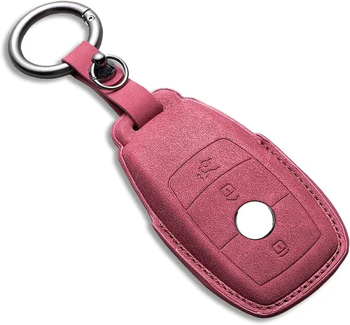 Miniatura 22 de para Mercedes-Benz Funda para llavero, Funda para llavero Mercedes C E M S CLS CLK GLK GLC G AMG Accesorios para llavero de cuero Funda protectora