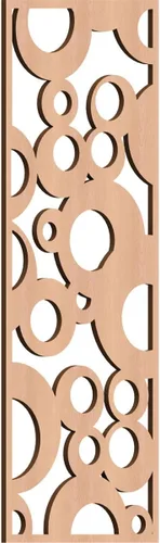 Miniatura 9 de Farwell Paneles de pared decorativos de madera con calado, 13 3/8 pulgadas de ancho x 34 3/8 pulgadas de alto x 1/4 de alto, roble rojo rojo