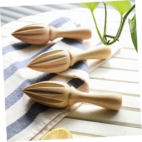 Miniatura 3 de Zerodeko Wooden Lemon Juicer Squeezer Manual Citrus Reamer Hand Press Fruit Extractor Ergonomic Design for Fresh Orange and Grapefruit Juice at Home