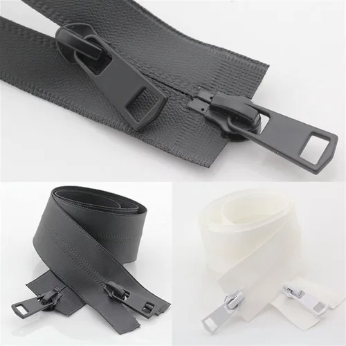 Miniatura 3 de Mdingbao-Zippers 5# - Cremalleras dobles impermeables invisibles de doble vía de nailon de extremo abierto para coser suministros de ropa, fuertes