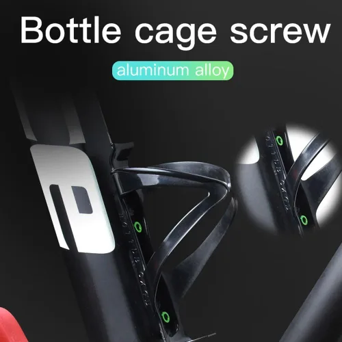 Miniatura 3 de 2 unids/set bicicleta titular tornillo hervidor rack tornillo aleación aluminio M5x15mm botella agua jaula pernos para bicicleta MTB bicicleta