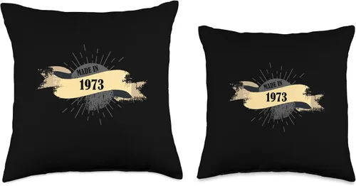 Miniatura 3 de Made in 1973 Birthday Vintage Retro Throw Pillow