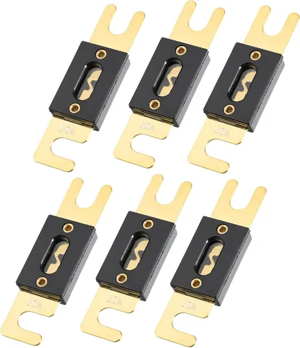 Miniatura 13 de X AUTOHAUX 6 unids 275A oro tono plateado ANL fusible universal para inversores coche vehículo camión audio