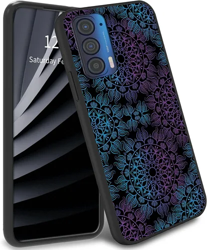 Miniatura 19 de Funda delgada para Moto Edge 2021 TPU con diseño de hojas de arte, cubierta de protección de cuerpo completo de goma de gel suave para Motorola Edge