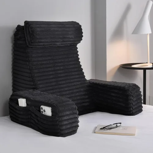 ENITYA Almohada ergonómica XL de 22 pulgadas para sentarse, cojín de respaldo para reclinarse, jugar, descansar, ver la televisión, recuperarse en