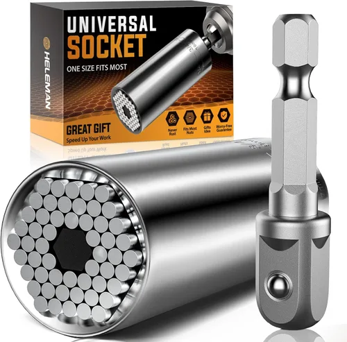Rellenos de calcetín para hombres Regalos de Navidad Herramientas universales súper universales para hombres: juego de llaves con adaptador para