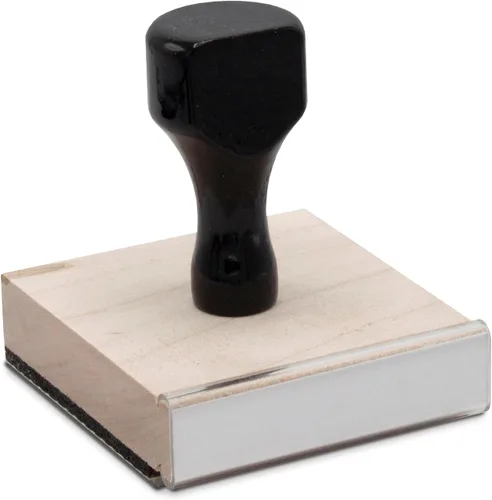 Miniatura 10 de Infusion Sello de madera tradicional con mango de madera negra (1" x 1")