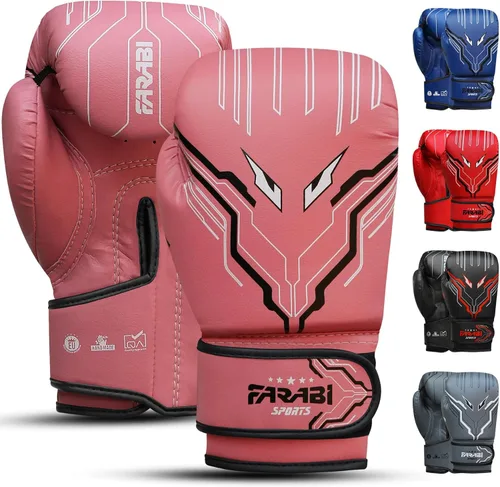 Miniatura 9 de Farabi Sports Guantes de boxeo para niños y niñas, guantes de kickboxing de 6 onzas para jóvenes, guantes de boxeo junior para MMA, Muay Thai, Azul