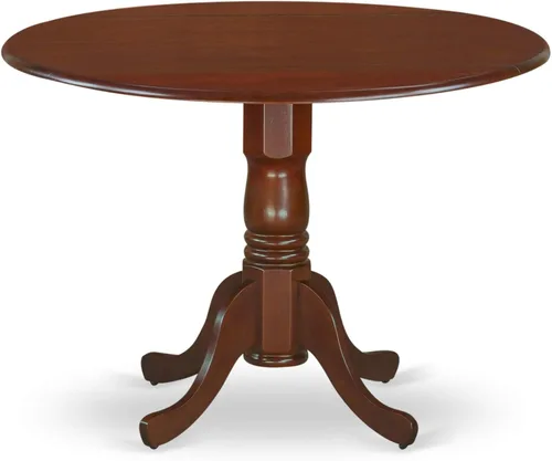 Miniatura 9 de East West Furniture DMGR3-LWH-W - Juego de comedor de 3 piezas que contiene una mesa de comedor redonda con gotas y 2 sillas de cocina, 42 x 42