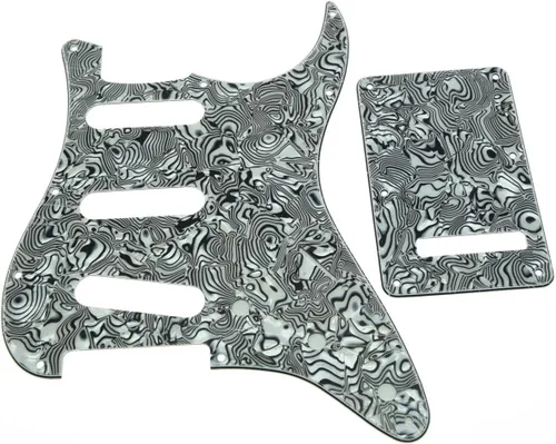 Miniatura 15 de KAISH - Golpeador de 11 agujeros estilo ST/Strat SSS con placa trasera ST y cubierta de trémolo para Stratocaster de EE. UU./México/Strat en perla